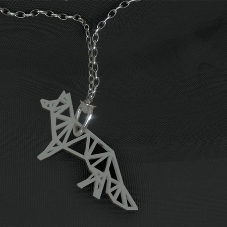  Fox pendant low poly  3d model for 3d printers