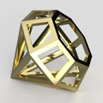 Modelo 3d de Forma de diamante para impresoras 3d