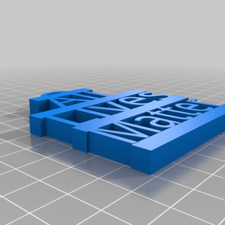  All lives matter keyring  3d model for 3d printers