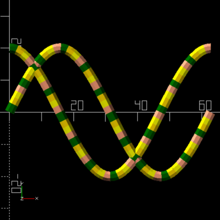  Earring sinus cosinus  3d model for 3d printers