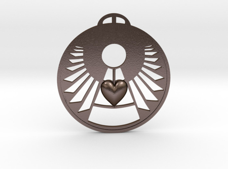The Heart Mind Angel Crop Circle Pendant