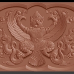 Modelo 3d de Bajorrelieve garuda bali_briarena8185@gmail.com para impresoras 3d