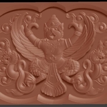 Modelo 3d de Bajorrelieve garuda bali_briarena8185@gmail.com para impresoras 3d