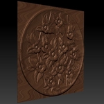  Decorative carved flower plate_briarena8185@gmail.com  3d model for 3d printers