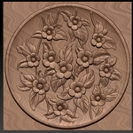  Decorative carved flower plate_briarena8185@gmail.com  3d model for 3d printers