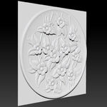  Decorative carved flower plate_briarena8185@gmail.com  3d model for 3d printers