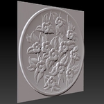  Decorative carved flower plate_briarena8185@gmail.com  3d model for 3d printers