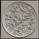  Decorative carved flower plate_briarena8185@gmail.com  3d model for 3d printers