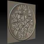  Decorative carved flower plate_briarena8185@gmail.com  3d model for 3d printers