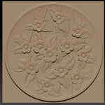  Decorative carved flower plate_briarena8185@gmail.com  3d model for 3d printers