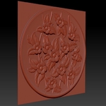  Decorative carved flower plate_briarena8185@gmail.com  3d model for 3d printers