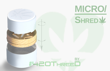 MICRO/shred - por 420ThreeD - sin dientes de la Amoladora de la Hierba
