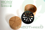  Micro/shred - by 420threed - toothless herb grinder  3d model for 3d printers