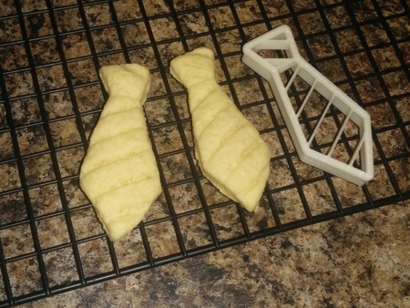 Necktie cookie cutters