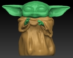 Modelo 3d de Bebé yoda de la copa para impresoras 3d