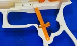  Rubber band gun with blowback action  3d model for 3d printers