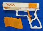 Modelo 3d de Banda de goma de la pistola con resoplado de la acción para impresoras 3d