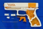 Modelo 3d de Banda de goma de la pistola con resoplado de la acción para impresoras 3d