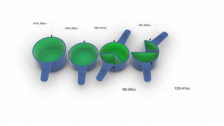 Apilable Tazas De Medir - Fractonal Tipo