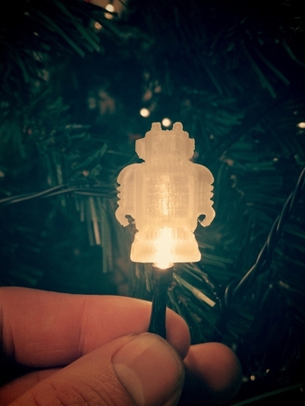 Modelo 3d de La luz de la navidad robot para impresoras 3d