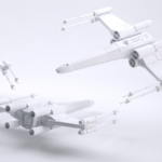  Star wars x wing fighter  3d model for 3d printers