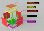 Modelo 3d de Lithophane cuadro con las opciones de para impresoras 3d