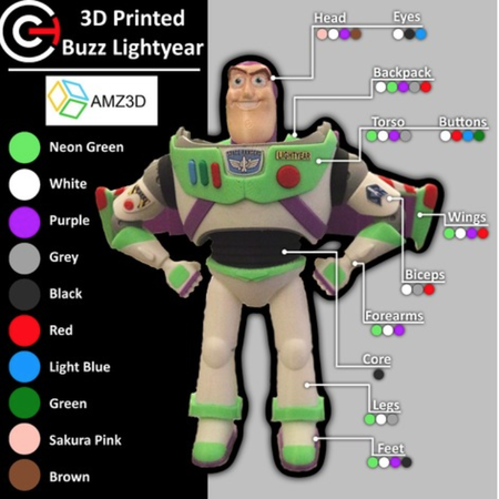 Buzz Lightyear - Multi Color Print