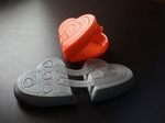  Open your heart, dualcolor  3d model for 3d printers