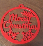  Merry christmas ornament  3d model for 3d printers