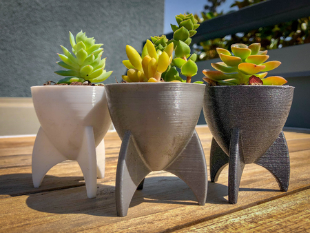 Retro Rocket Planter / Pencil Cup