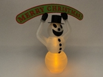  3d printed snowman tea light  3d model for 3d printers