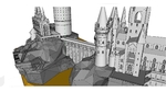 Modelo 3d de La escuela hogwarts de brujería para impresoras 3d