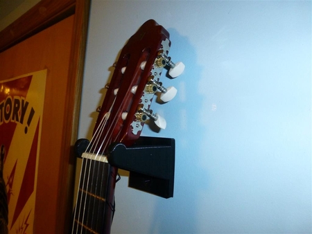 Modelo 3d de Soporte de pared para guitarra para impresoras 3d