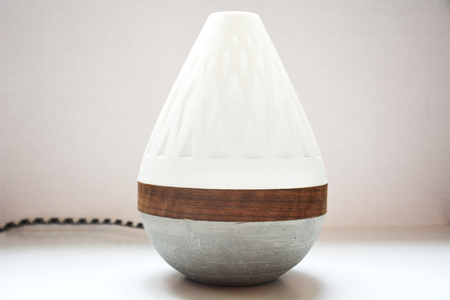 Teardrop Lamp (3D Printed Components, Concrete + Wood Veneer Build)