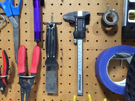 Pegboard holder for Digital Caliper