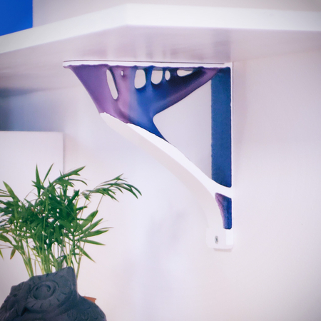 Topology optimized shelf bracket - holds over 80kg each