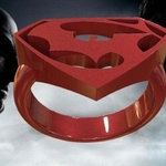 Modelo 3d de Batman vs superman anillo para impresoras 3d