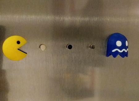 Pequeña 3D Pacman Imanes de Nevera