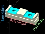  Customizable sanding stick  3d model for 3d printers