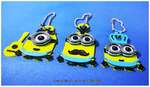  Minions keychain / magnets - father's day cute version  3d model for 3d printers