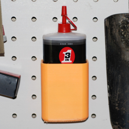 Modelo 3d de Dispositivo para el montaje de una botella de 3-en-uno de aceite a un tablero para impresoras 3d