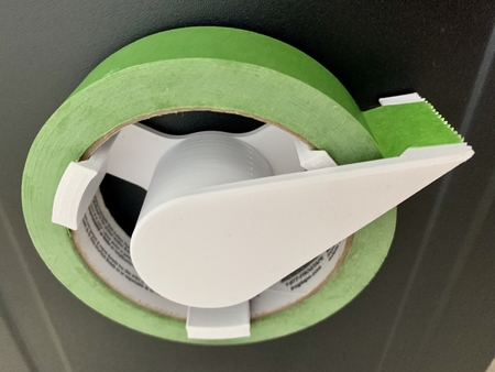  24 mm masking tape dispenser with magnetic mount  3d model for 3d printers