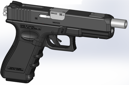  Glock-17 full gun   3d model for 3d printers