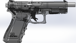  Glock-17 full gun   3d model for 3d printers