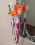 Modelo 3d de Espejo clip titular de cepillo de dientes para impresoras 3d