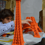 Modelo 3d de 615 mm torre eiffel para impresoras 3d