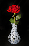 Modelo 3d de Leahs rosa del florero para impresoras 3d