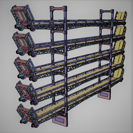  Display cabinet (shelf) for scale models (laser cutting; 3 mm sheets plywood or acrylic) 1520x920x140mm (60