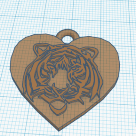  Tiger earring  3d model for 3d printers