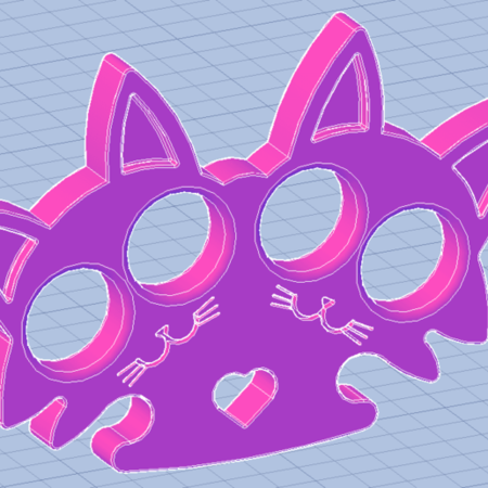  Twin cat mitten  3d model for 3d printers